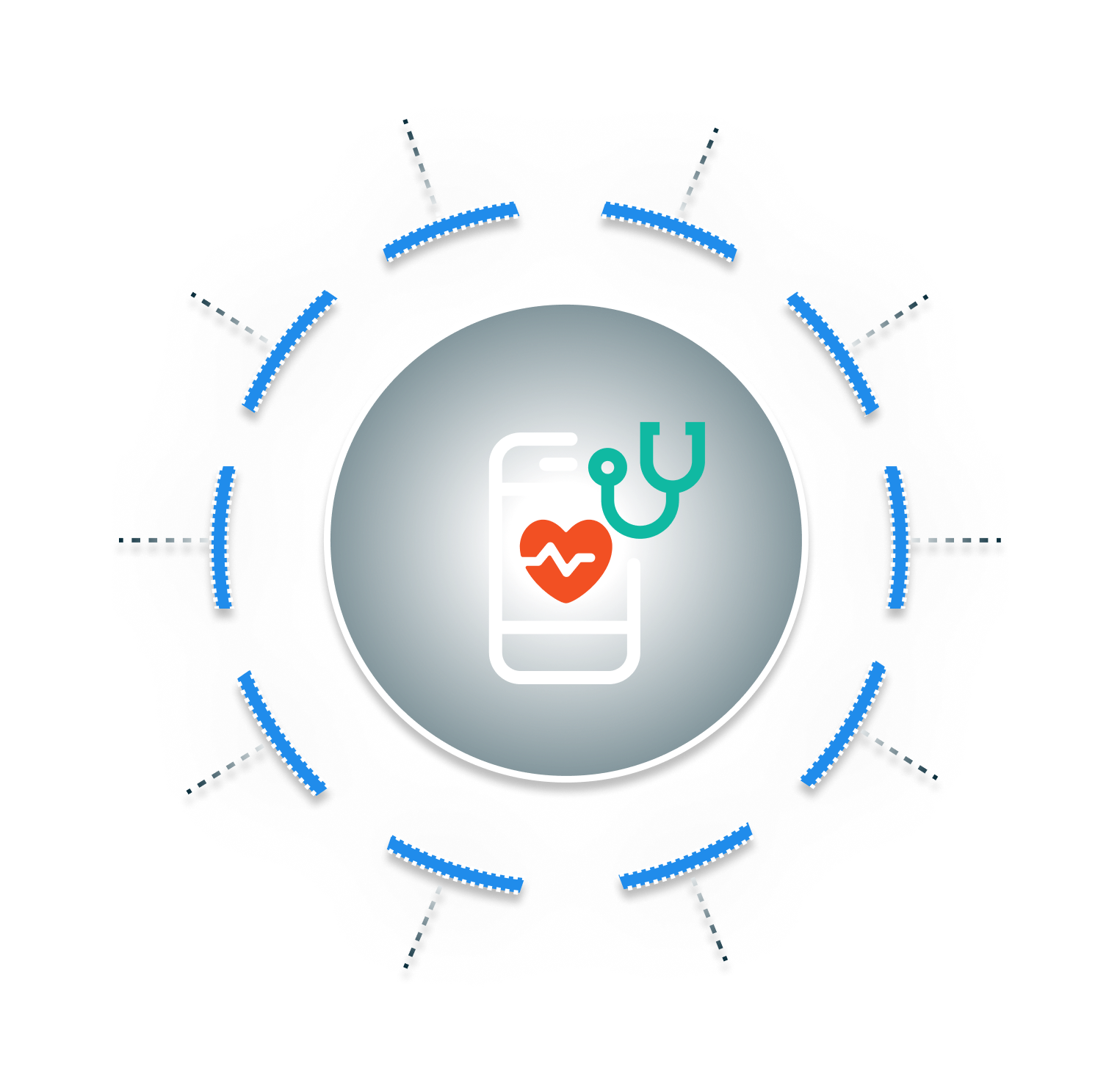 Healthcare expertise central illustration